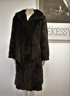 Vintage Black Faux Fur Coat