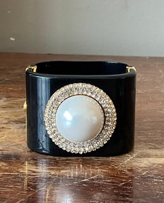 Vintage Black Faux Pearl Bracelet