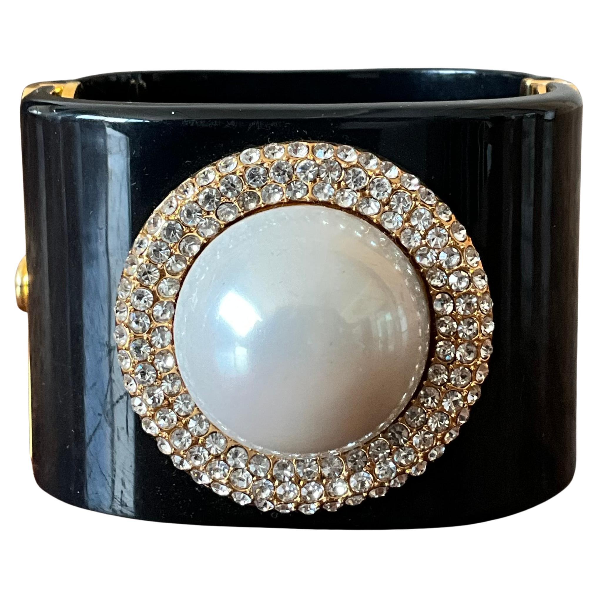 Vintage Black Faux Pearl Armband