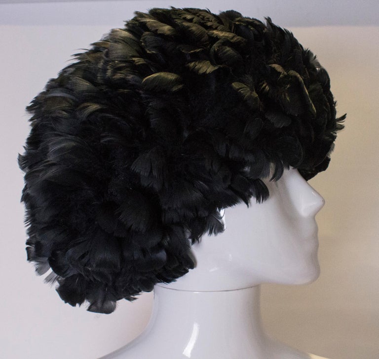 Vintage Black Feather Hat at 1stDibs vintage feather hats, vintage