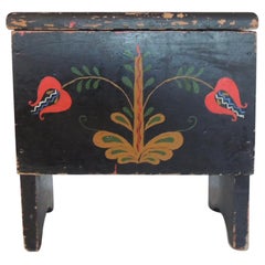 Vintage Black Folk Art Style Shoe Shine Box/Kit