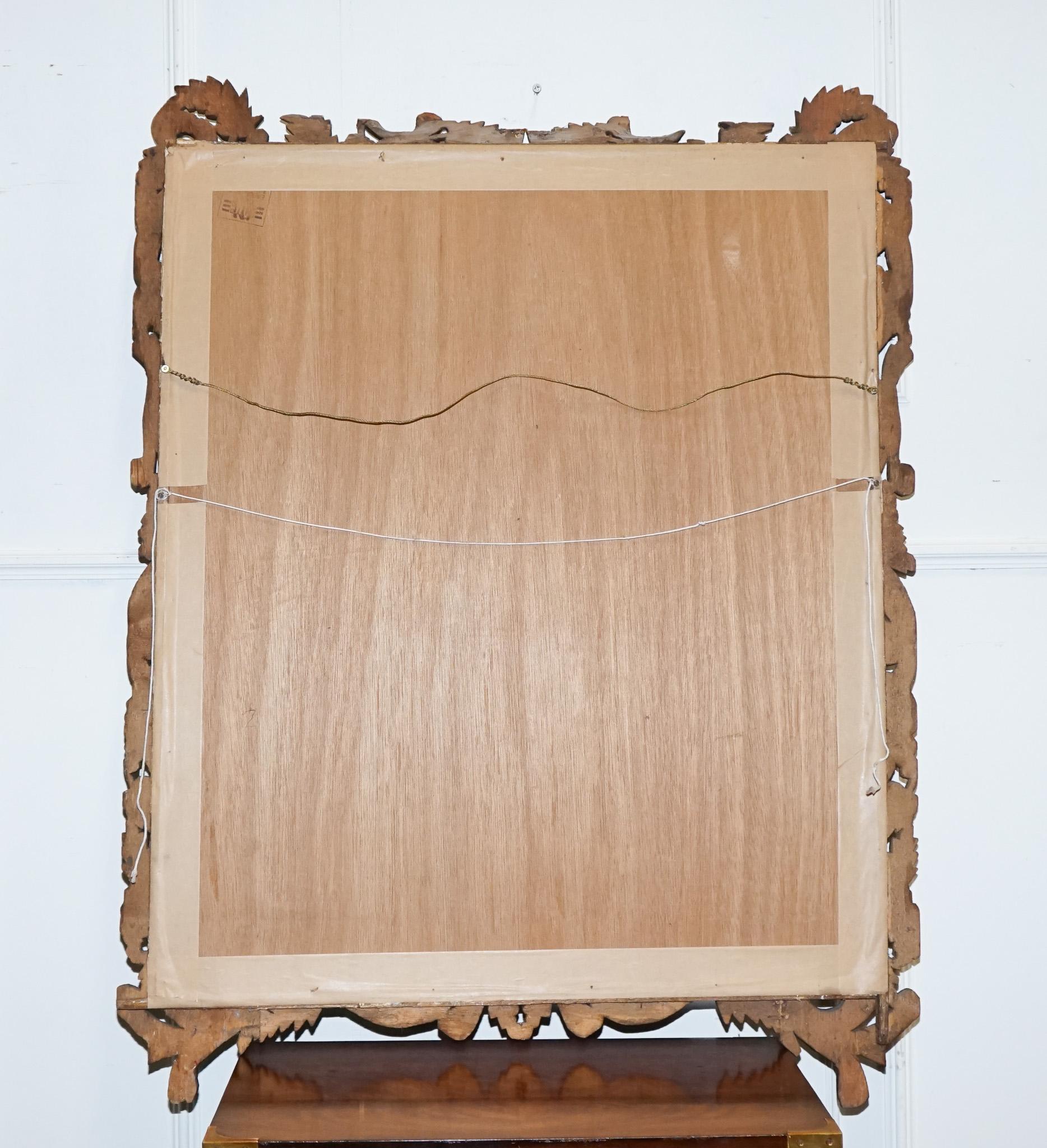 SPECCHIO DA PARETE IN LEGNO IN STILE FORREST NERO DUREVOLE MOLTO DECORATIVO in vendita 10