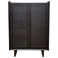 Vintage Black French Armoire