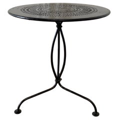 Vintage Black French Iron Garden Table