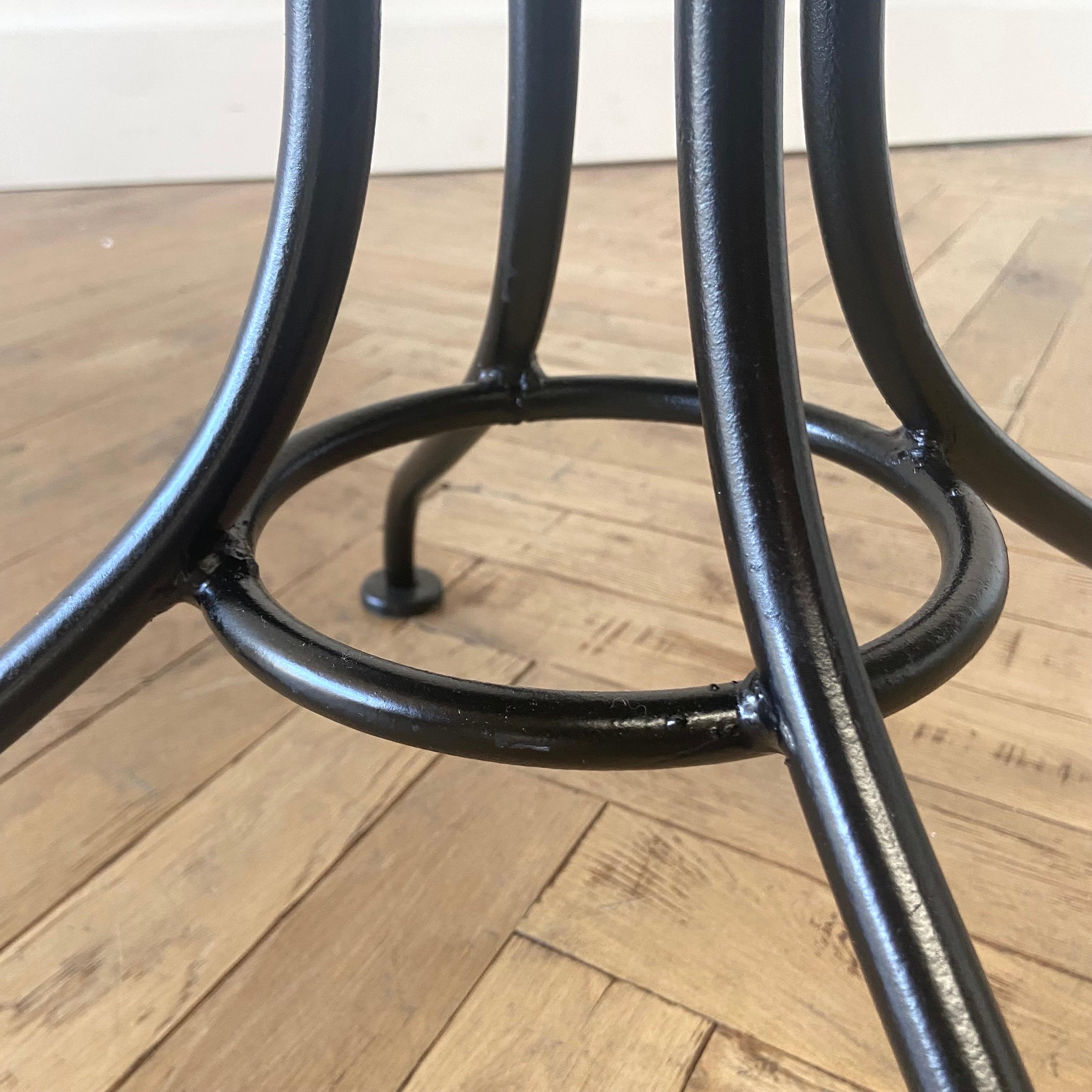 Vintage Black French Outdoor Metal Patio Table 6