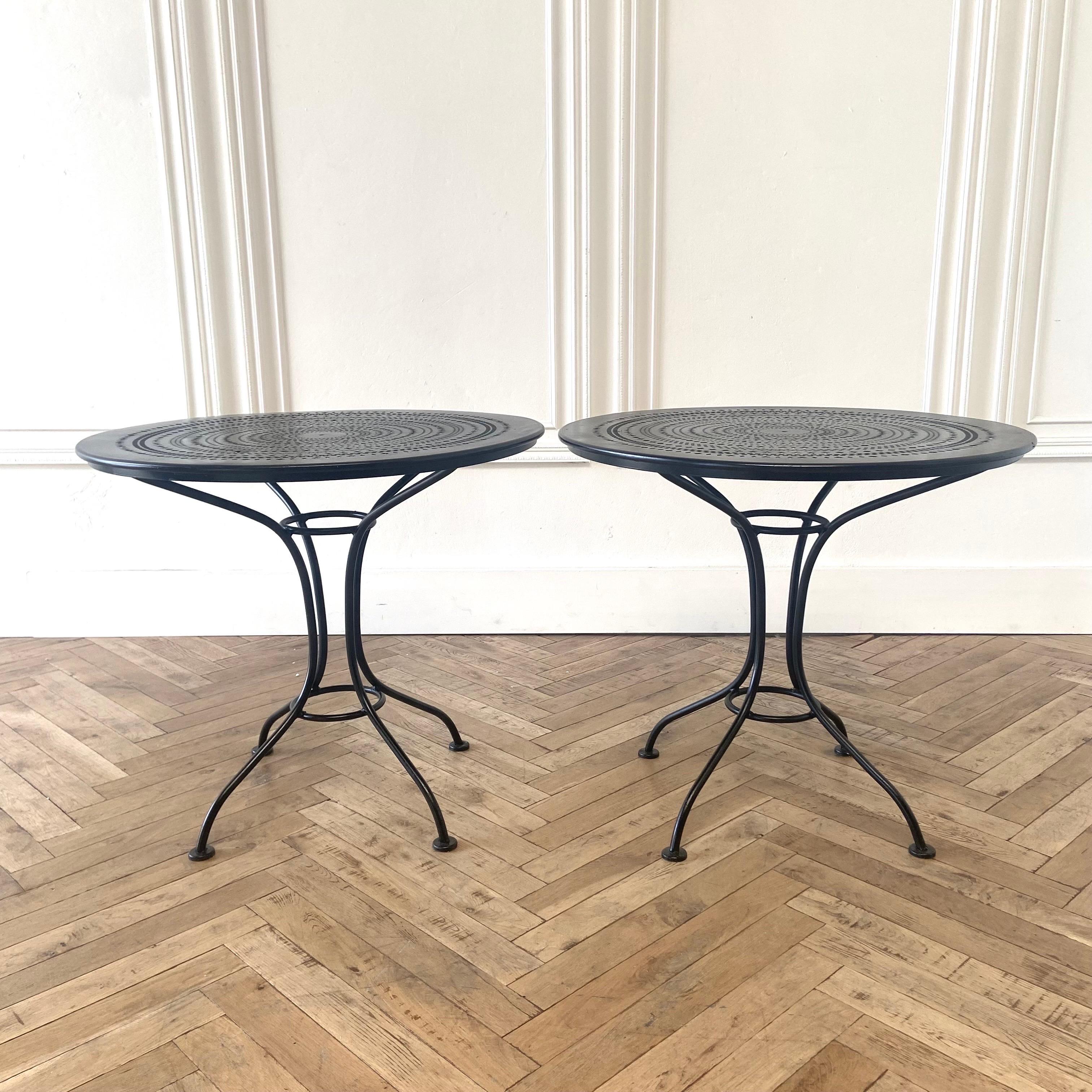 Vintage Black French Outdoor Metal Patio Table 8
