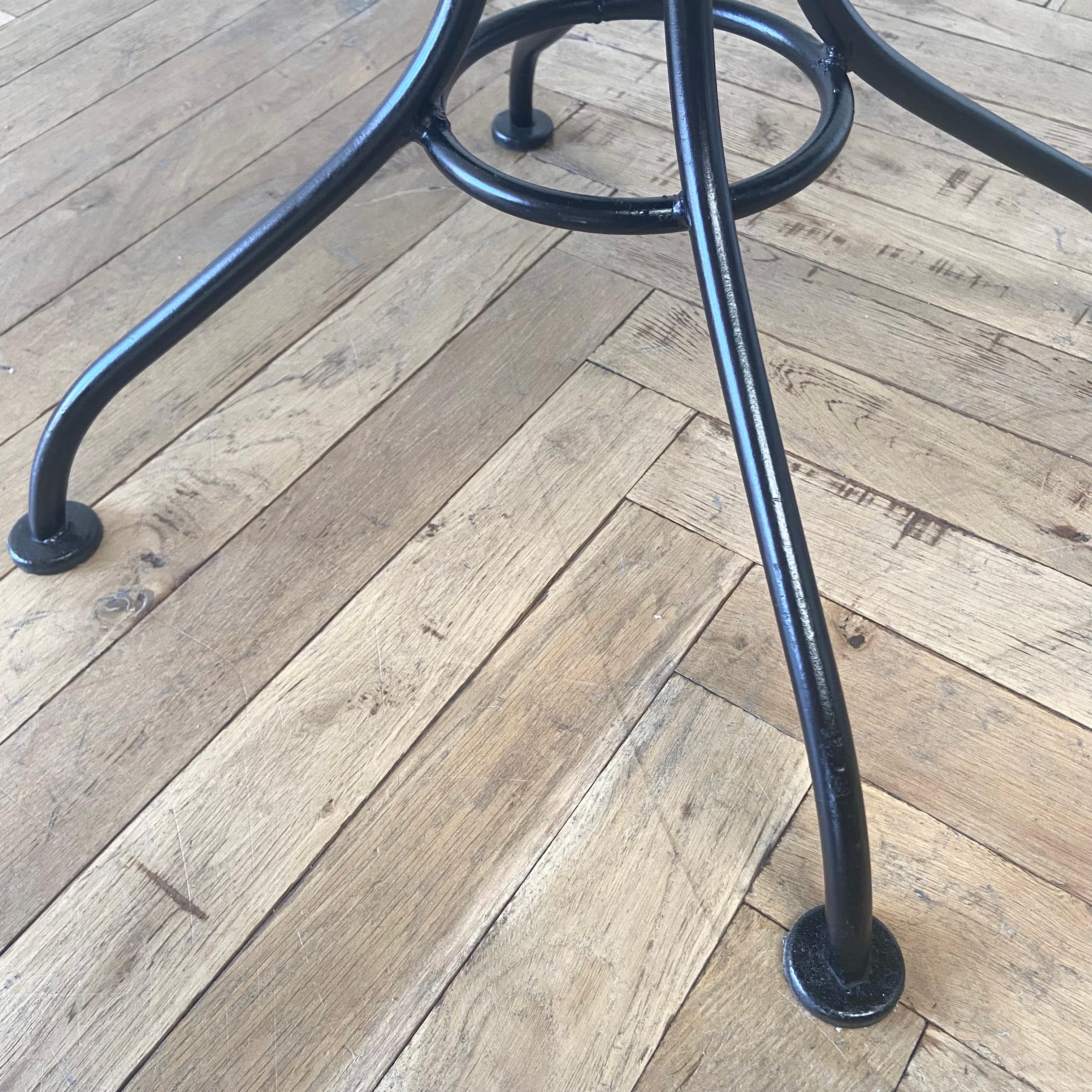 Vintage Black French Outdoor Metal Patio Table 5