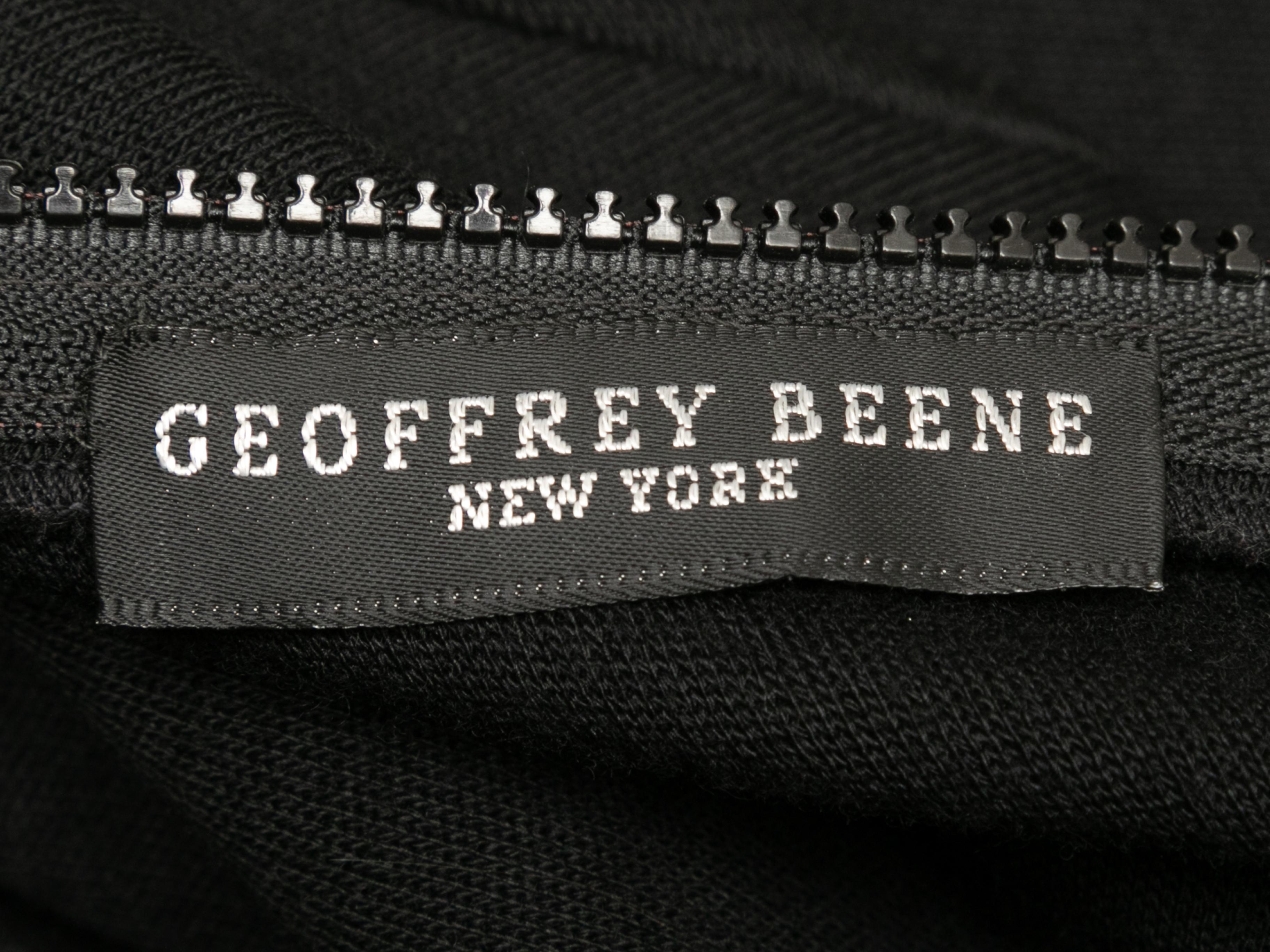 Women's Vintage Black Geoffrey Beene Long Sleeve Dress Size US S For Sale