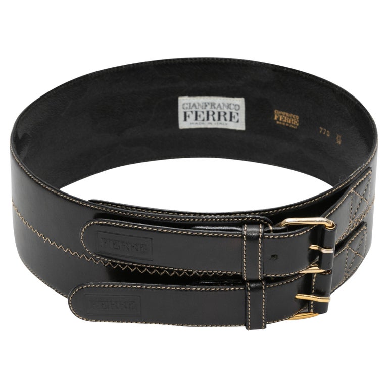 Gian Franco FERRE Italian Leather Black Belt Gian Franco FERRE Italian Leather Black Belt main image 4