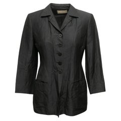 Schwarzer Gianni Versace Vintage-Blazer aus Seide, Größe US S