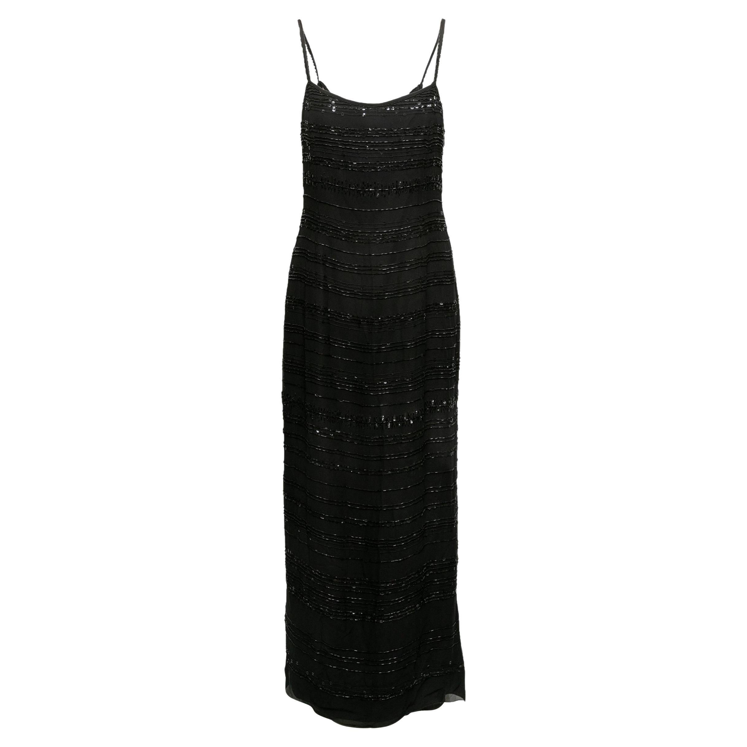 Vintage Giorgio Armani Le Collezioni, vestito senza maniche con perline, taglia US 10