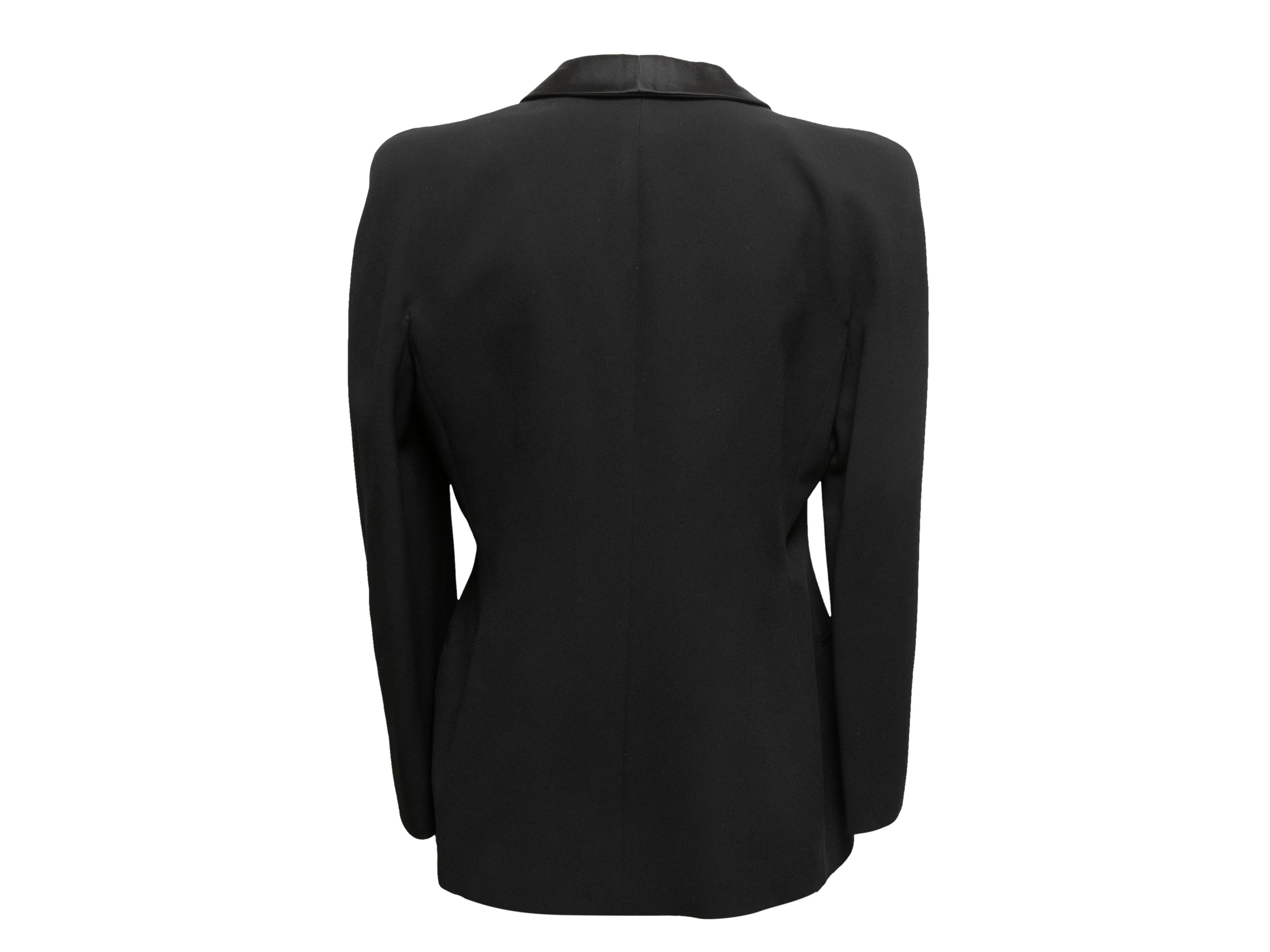 Vintage Black Giorgio Armani Tuxedo Blazer In Good Condition In New York, NY