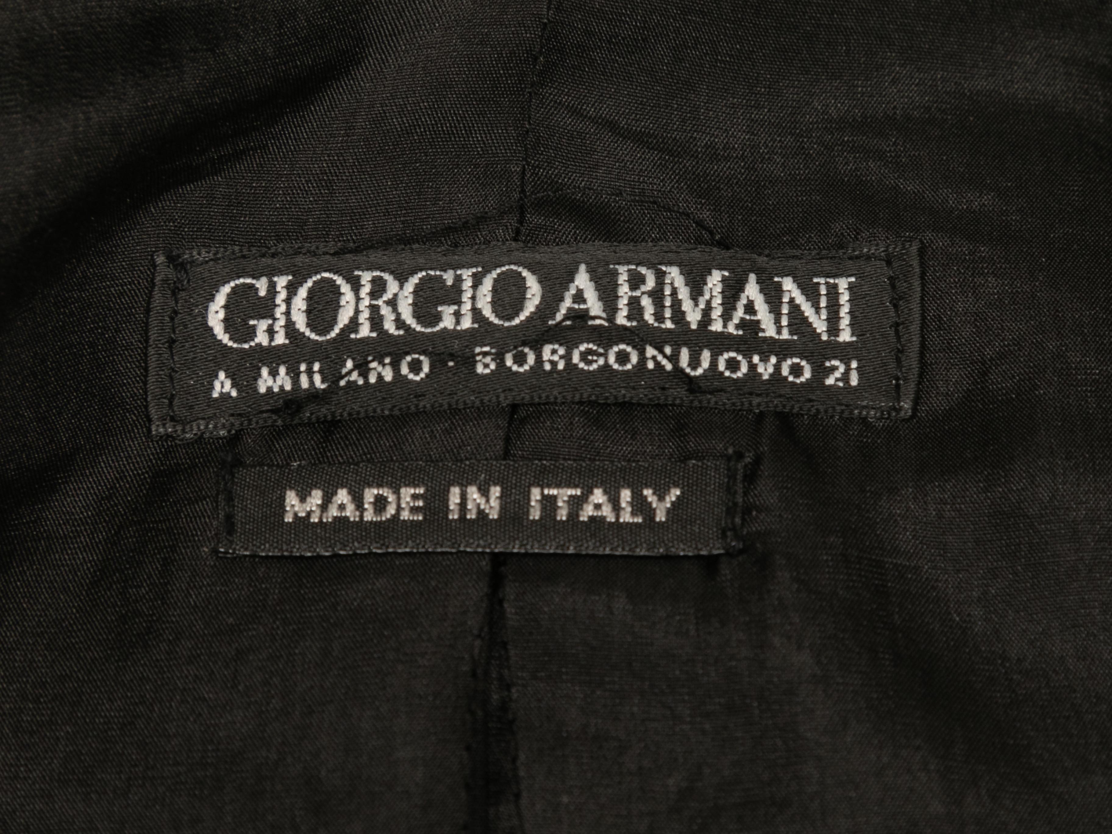 Women's Vintage Black Giorgio Armani Tuxedo Blazer