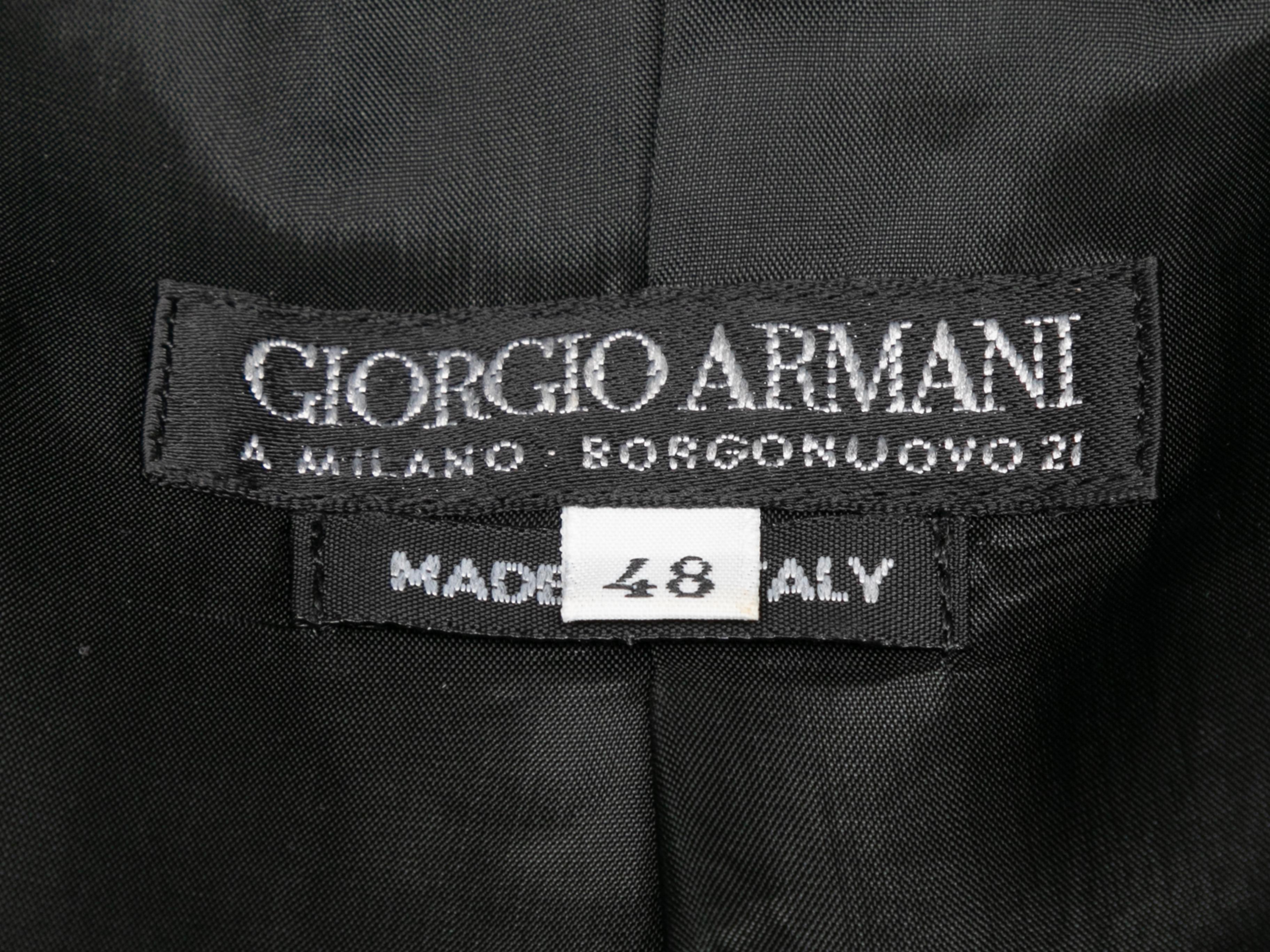 Women's Vintage Black Giorgio Armani Wool & Silk-Blend Jacket