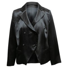 Vintage Black Giorgio Armani Wool & Silk-Blend Jacket