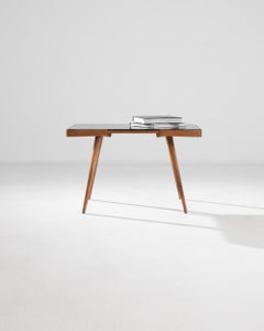 Mesa de centro vintage de cristal negro, por J. Jiroutek