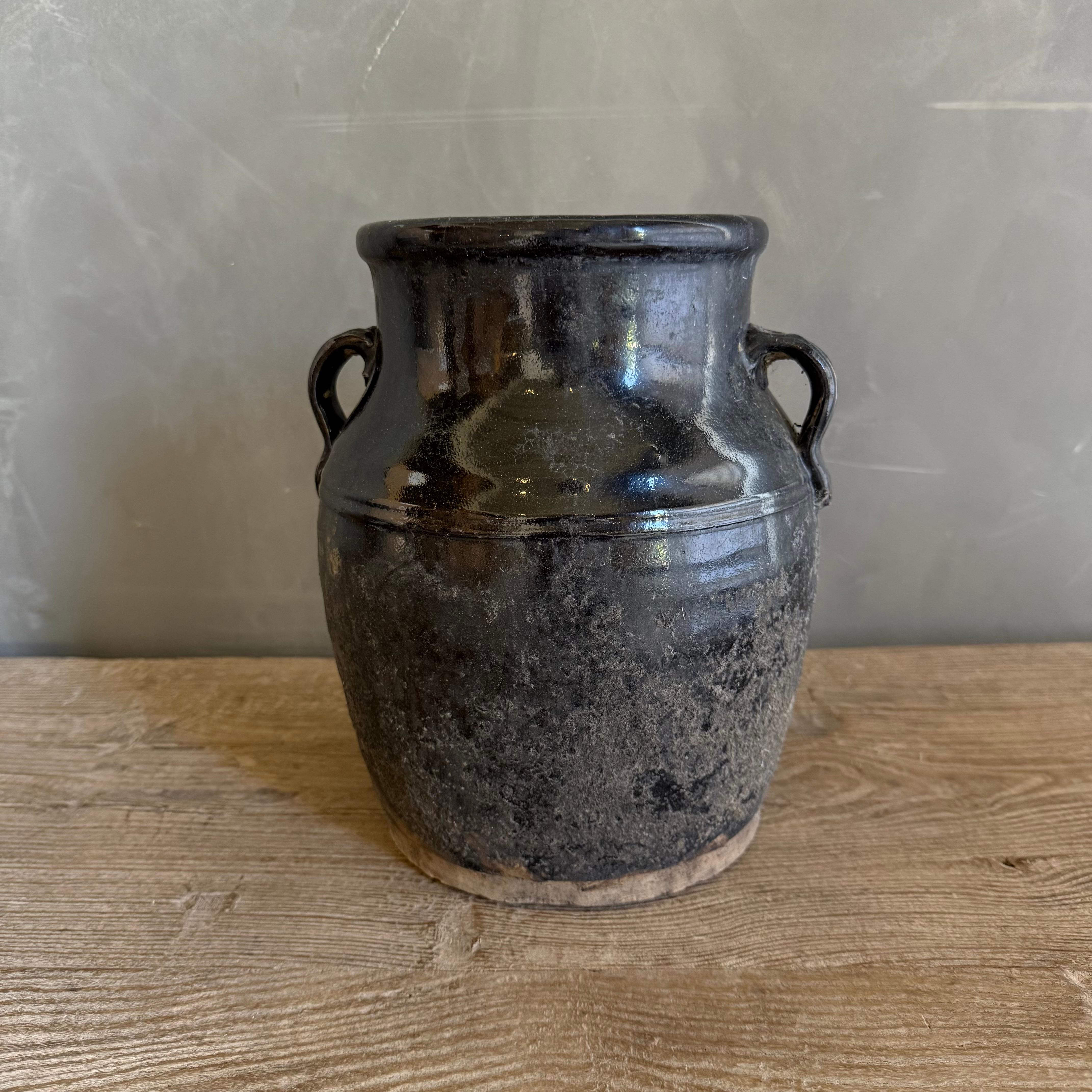 20th Century Vintage Black Glazed Pottery For Sale