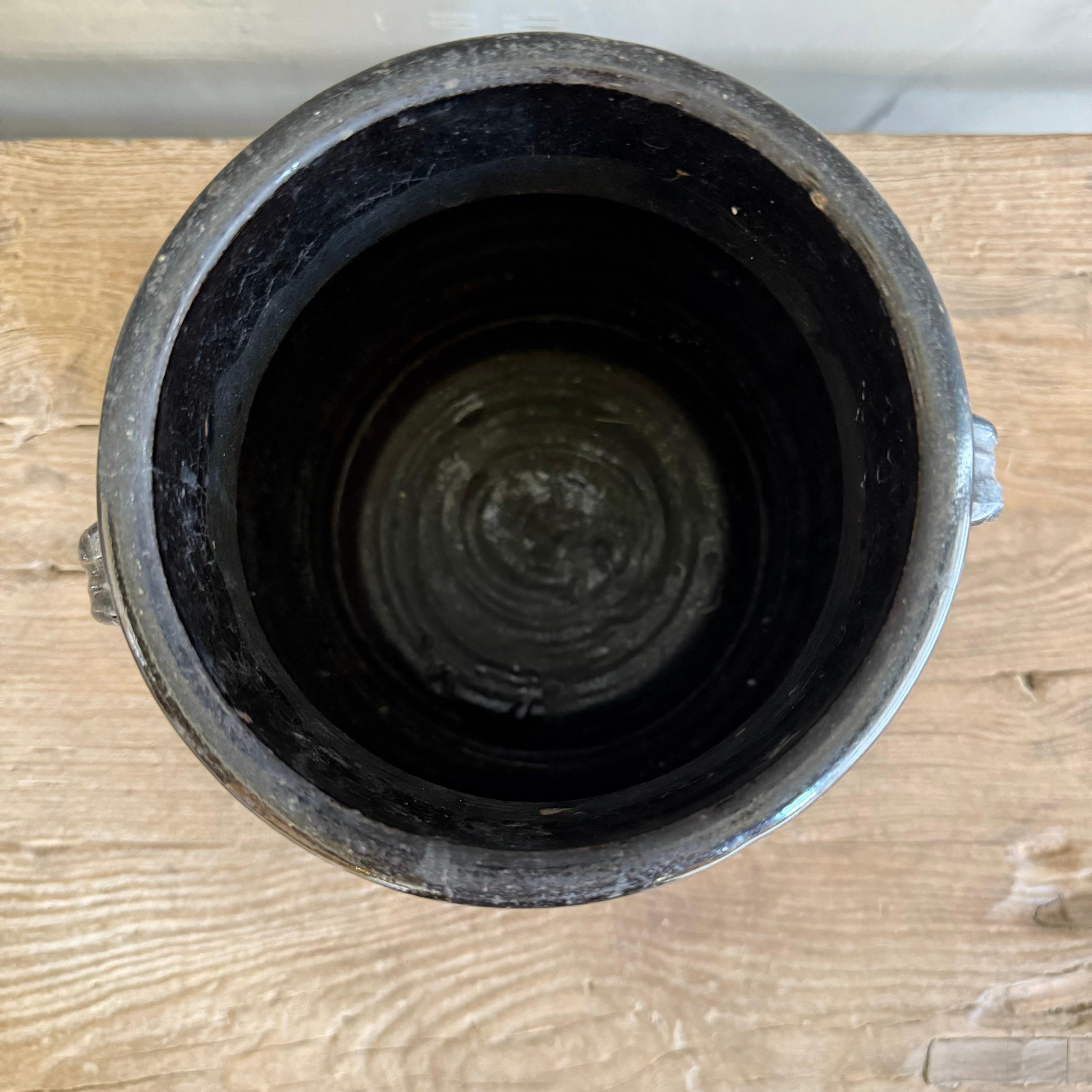 Vintage Black Glazed Pottery For Sale 2