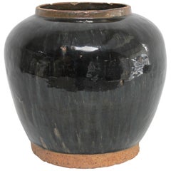 Vintage Black Glazed Terracotta Pottery