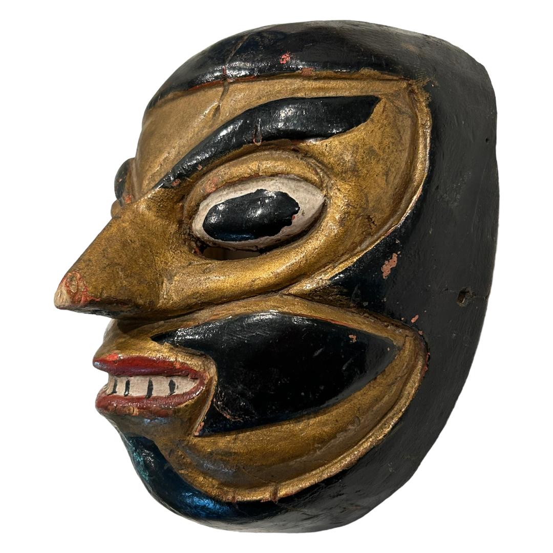wooden masks from indonesia