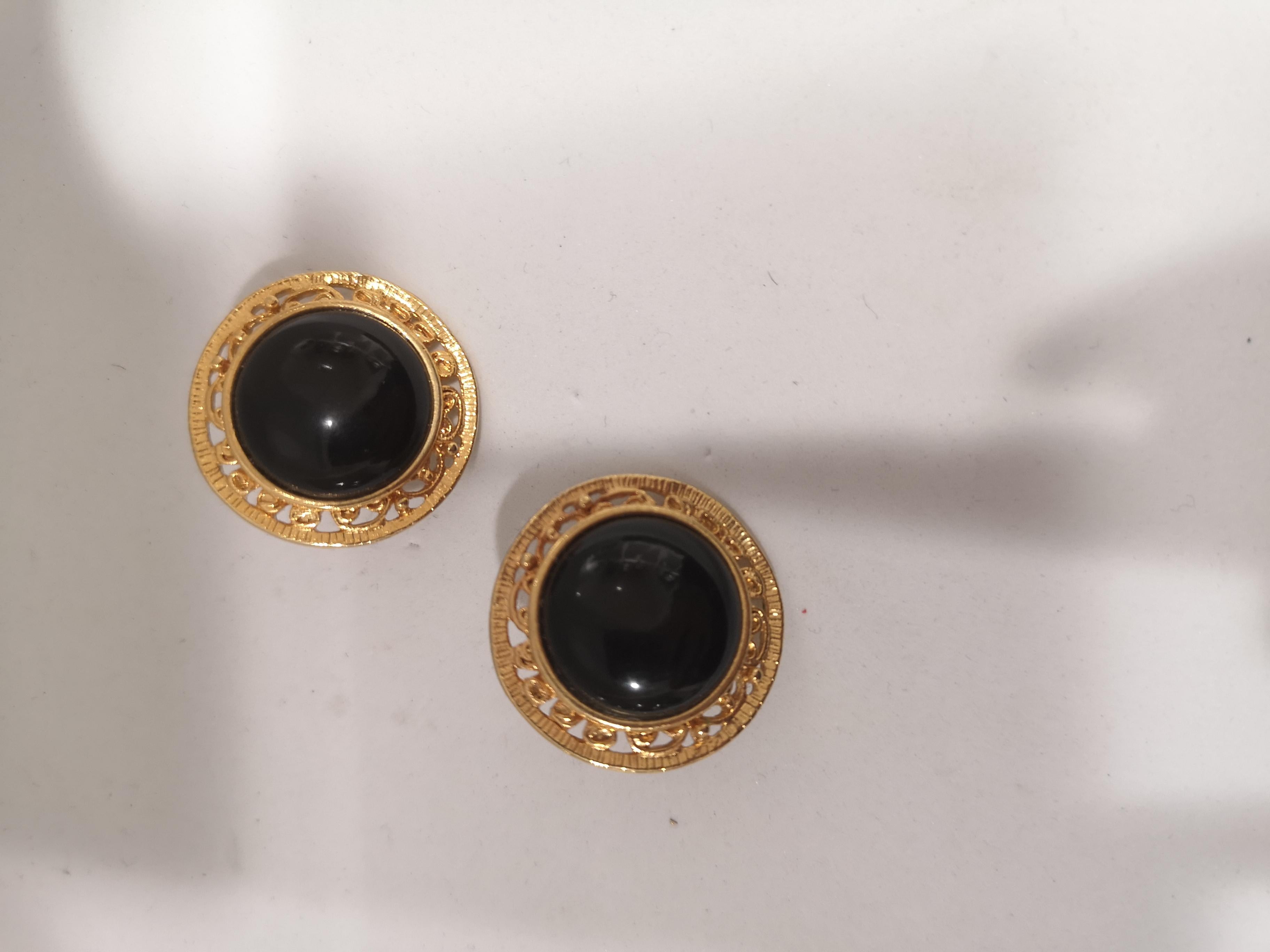 vintage black earrings