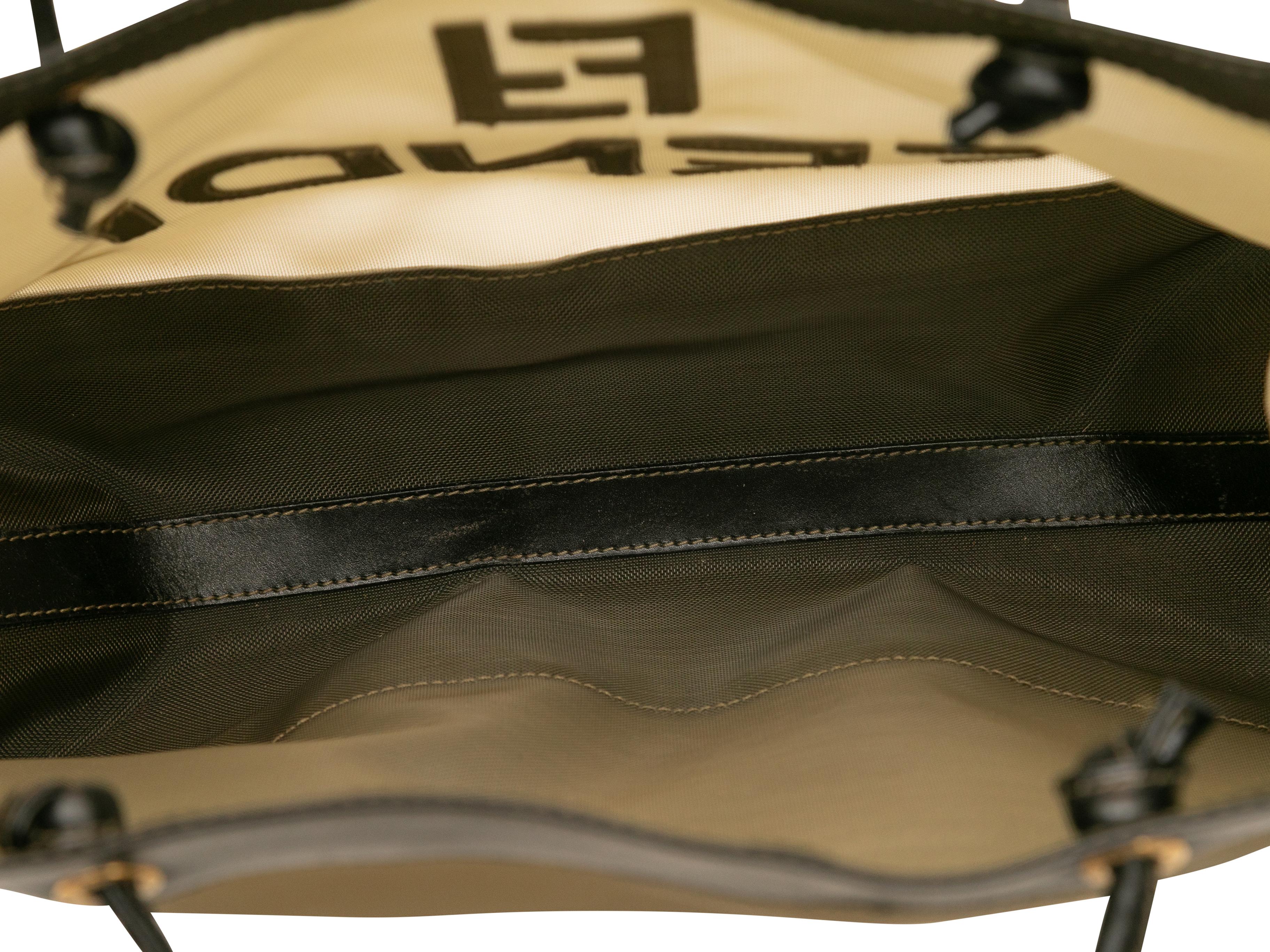 Vintage Black & Gold Fendi Mesh & Leather Tote Bag Unisexe en vente