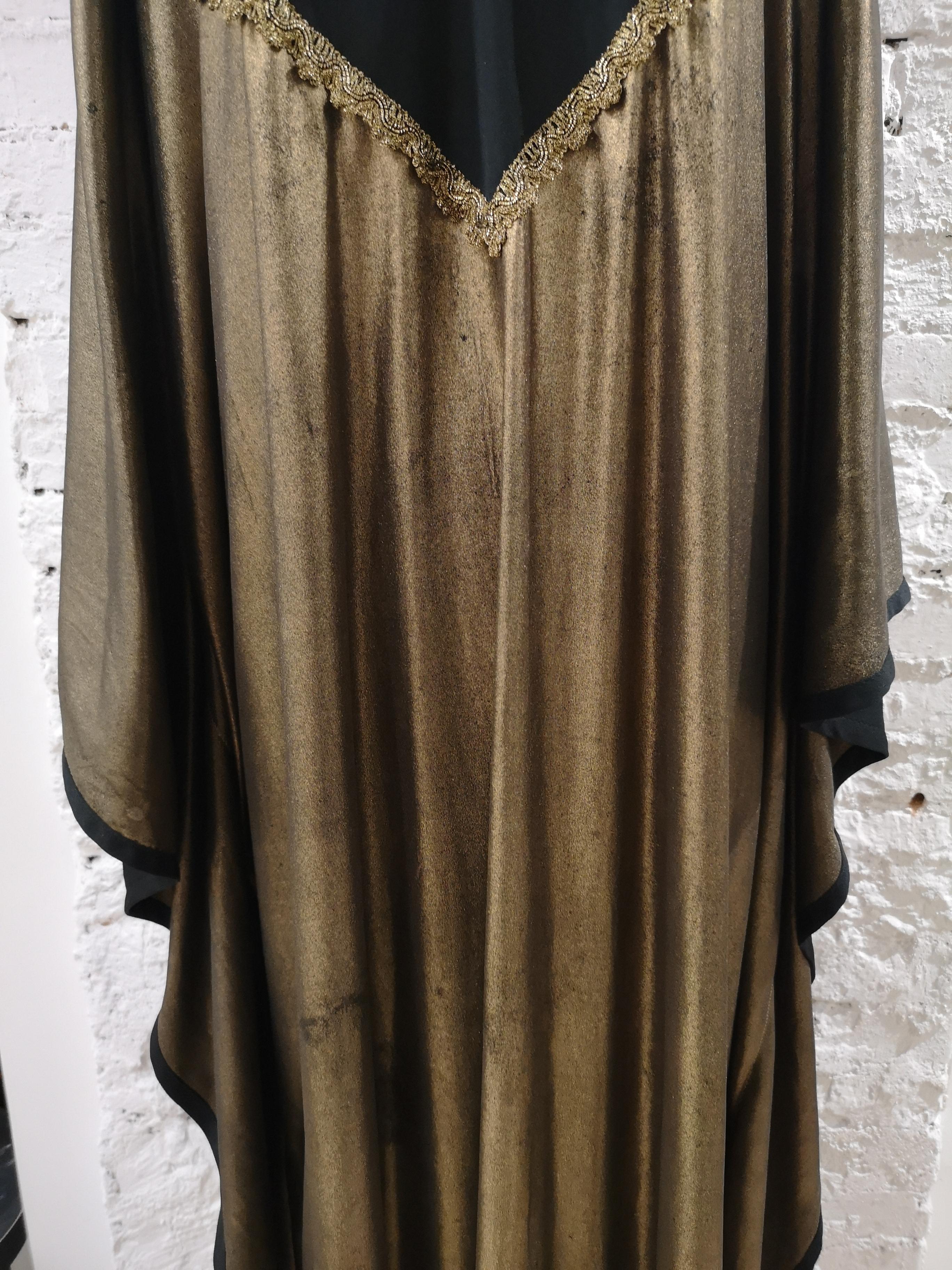 black and gold kaftan dress