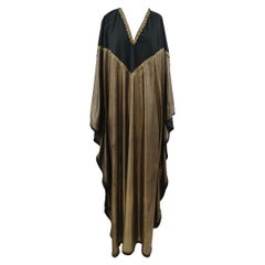 Vintage black gold long kaftan