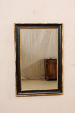 Vintage Black and Gold Rectangular Mirror