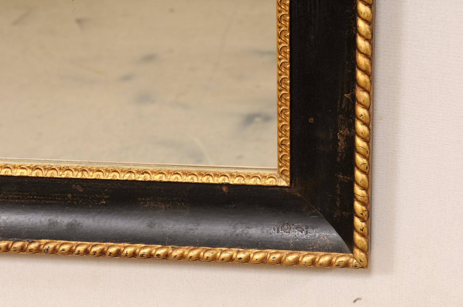 black and gold mirror rectangle