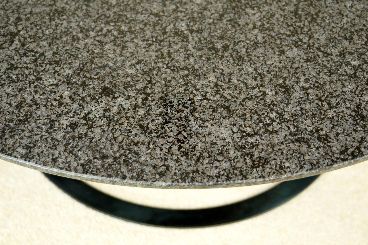 Vintage Black Granite and Steel UVI Coffee Table, Laura Griziotti, Arflex, 1981 In Good Condition In Huddersfield, GB