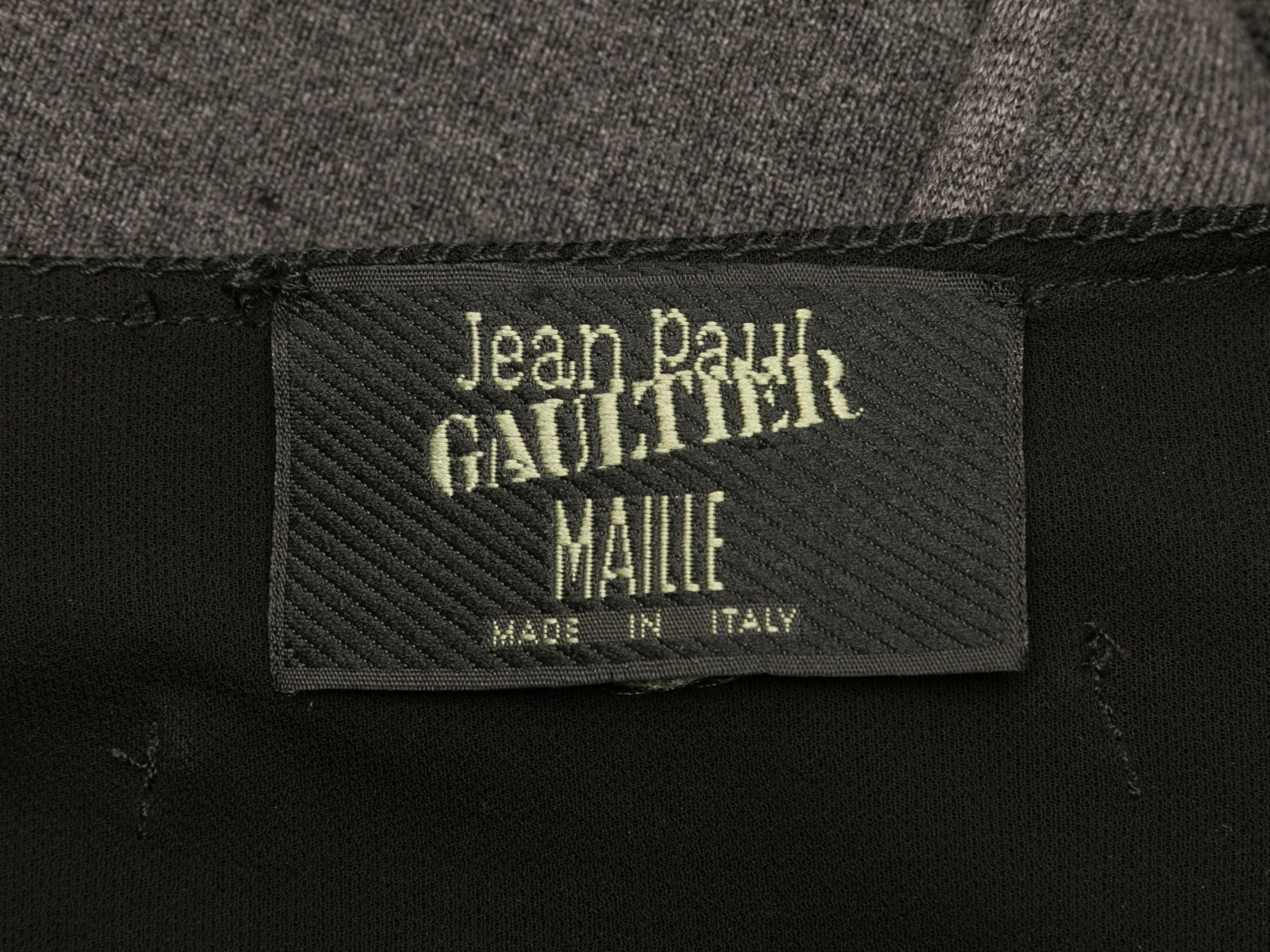 Women's or Men's Vintage Black & Grey Jean Paul Gaultier Maille Virgin Wool Dress
