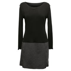 Vintage Black & Grey Jean Paul Gaultier Maille Virgin Wool Dress