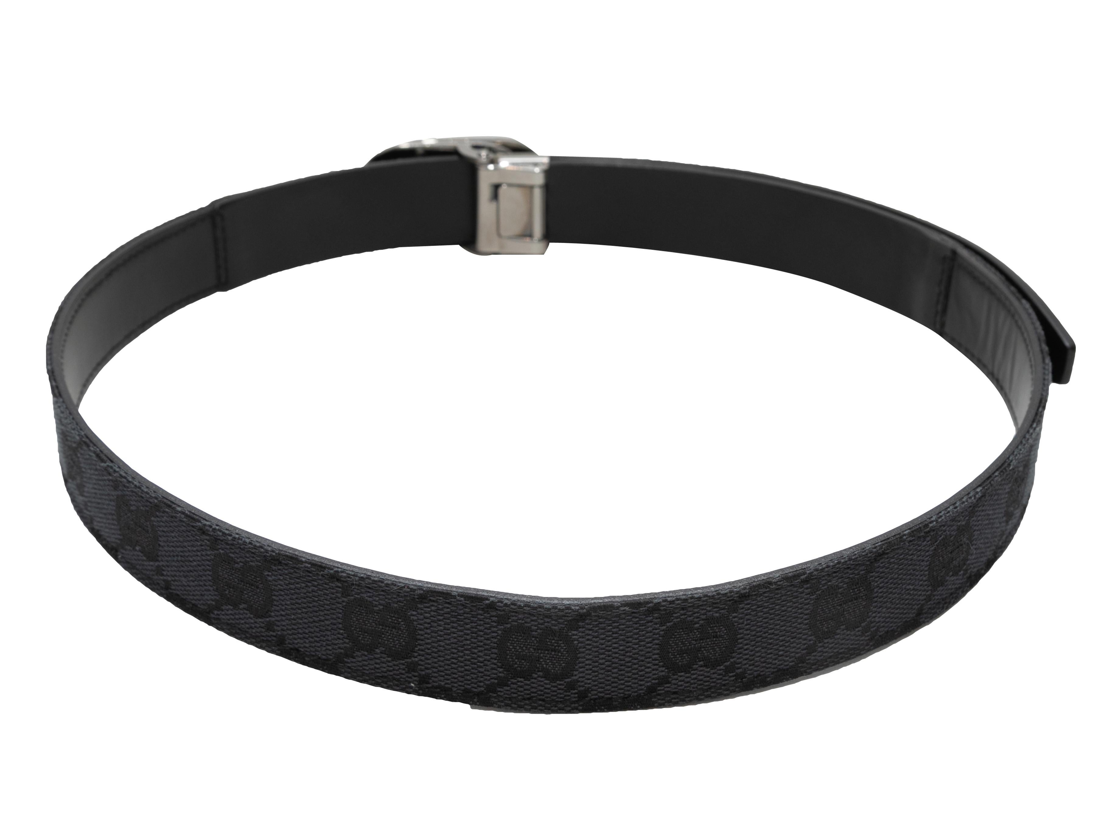 Vintage Black Gucci Early 2000s Logo Buckle Belt Designer Size 75 In Good Condition In New York, NY