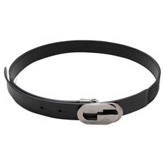 Vintage Black Gucci Early 2000s Logo Buckle Belt Designer Size 75