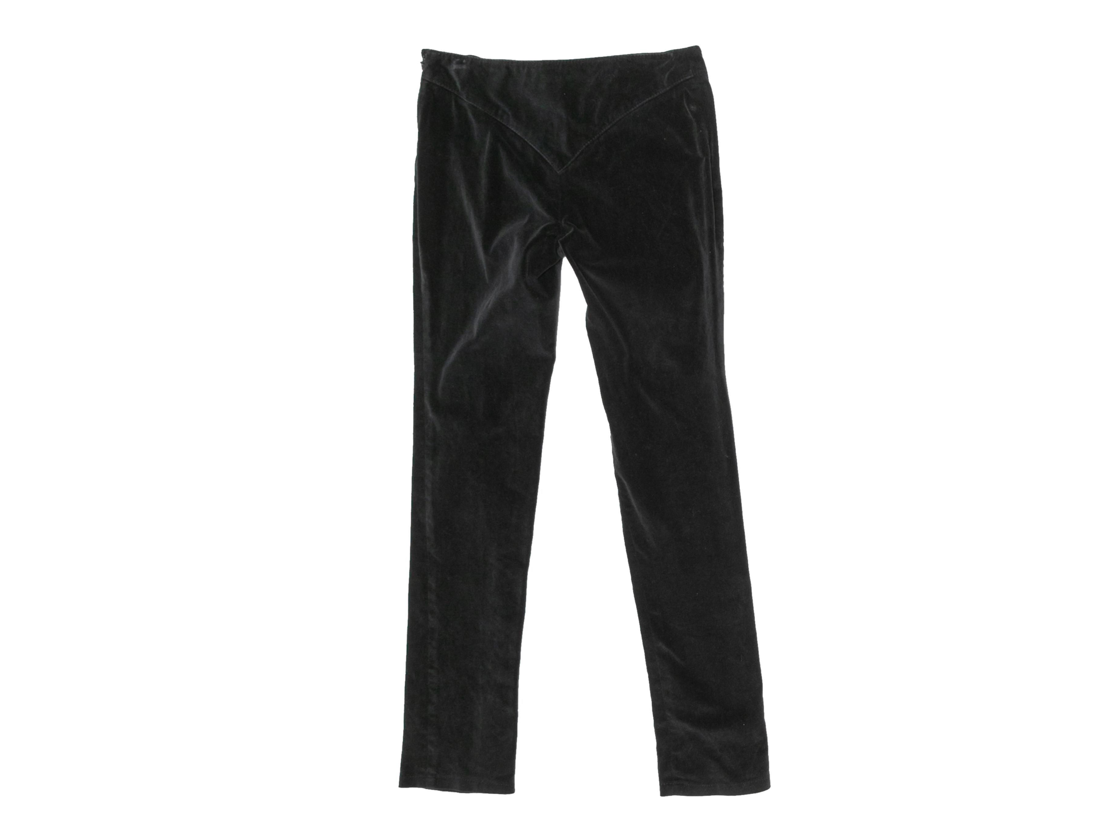 Women's Vintage Black Gucci Fall/Winter 2002 Velvet Pants Size IT 38