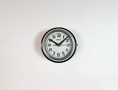 Vintage Black Hanil Ship Wall Clock, 1980s