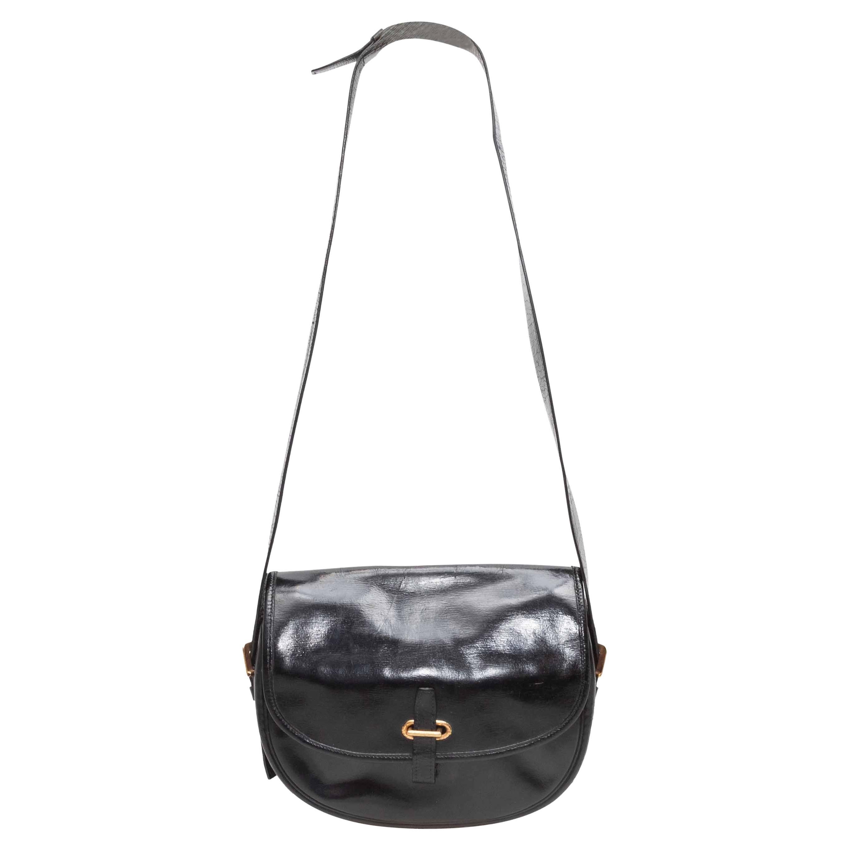 Vintage Black Hermes Balle de Golf Bag im Angebot