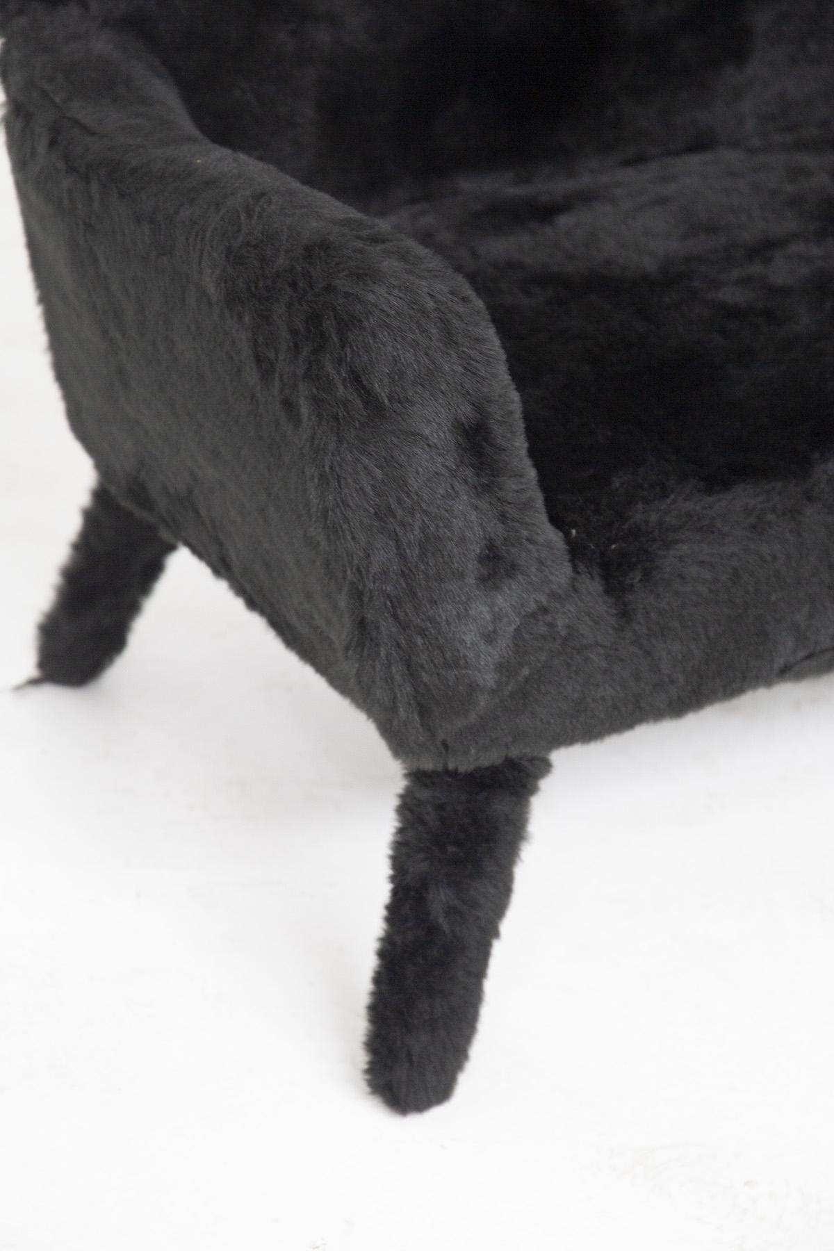 black fur couch