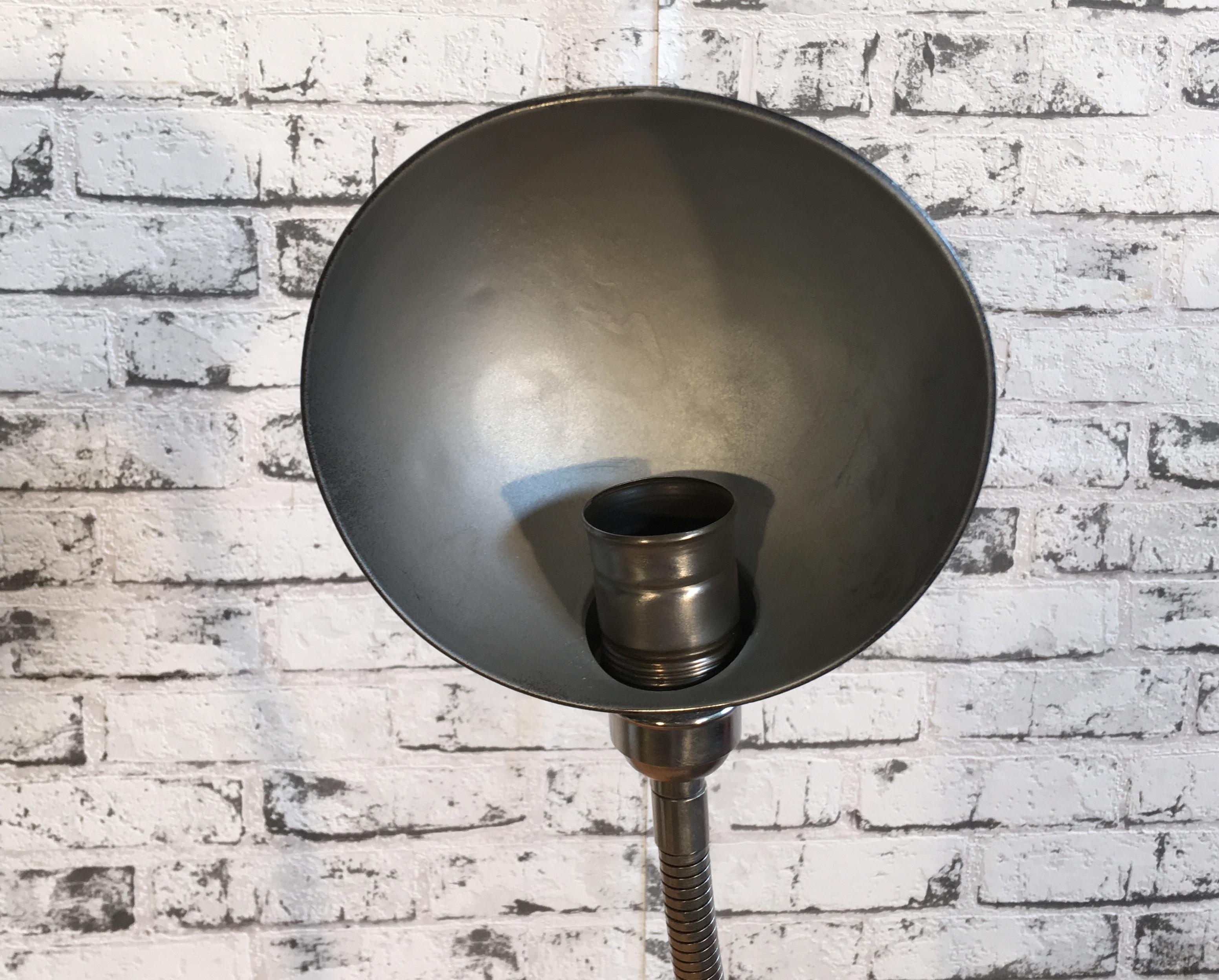 Aluminum Vintage Black Industrial Gooseneck Desk Lamp, 1950s
