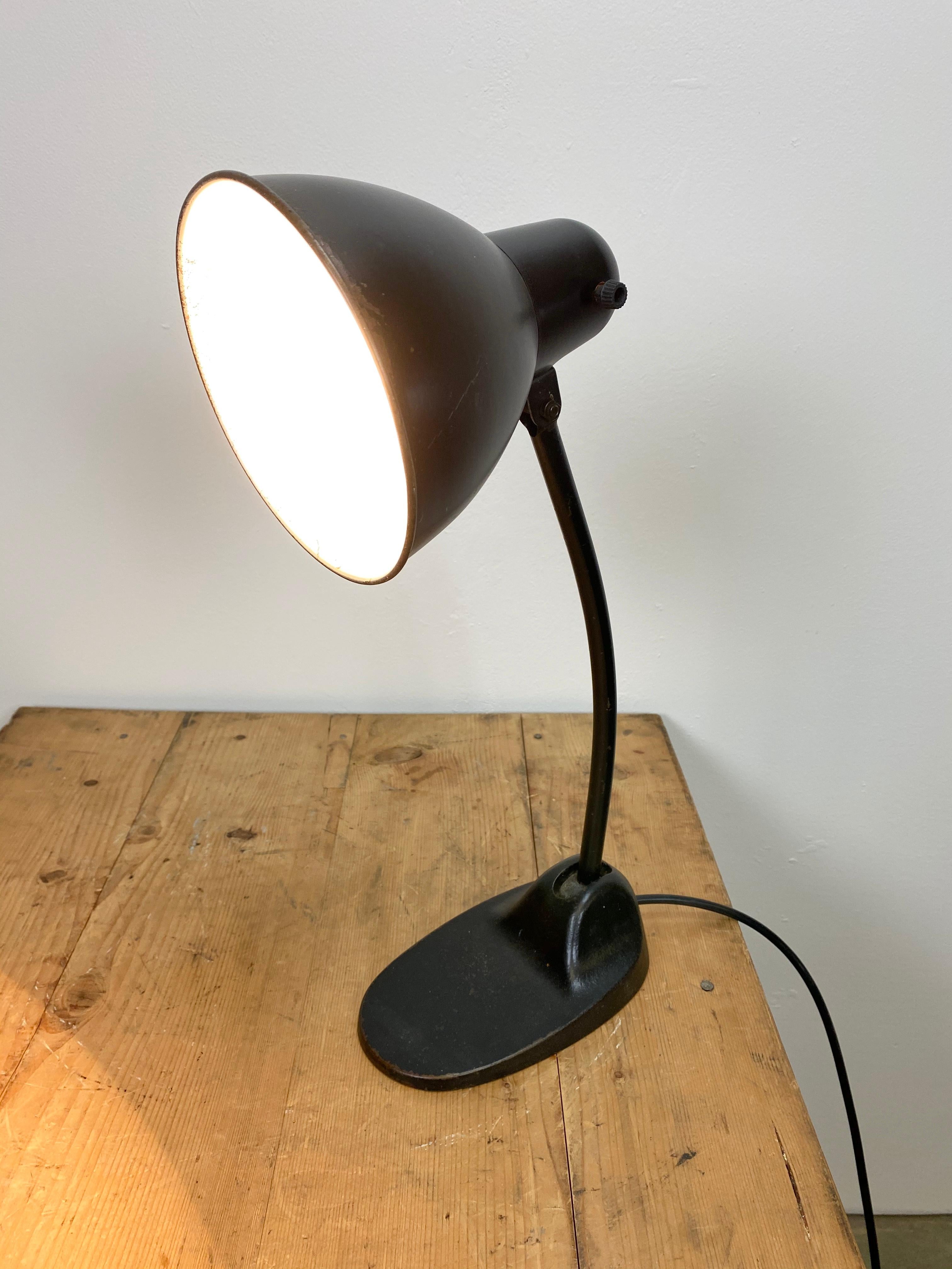 Vintage Black Industrial Table Lamp, 1930s 1
