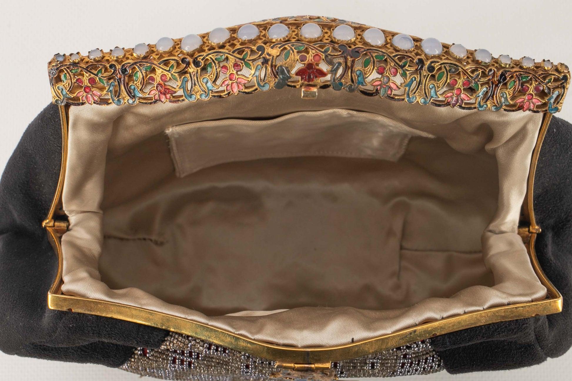 Vintage Black Inside-out Leather Clutch Bag For Sale 7