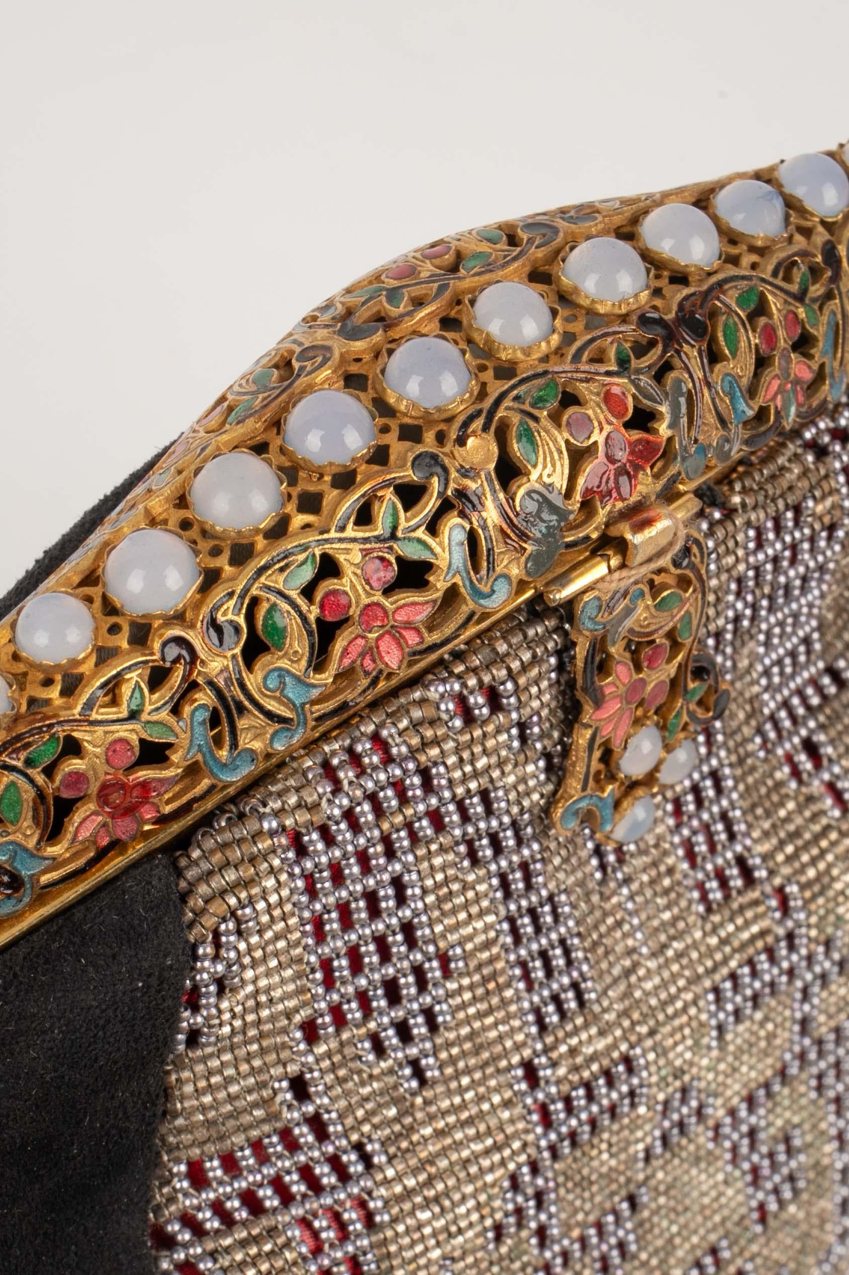 Vintage Black Inside-out Leather Clutch Bag For Sale 4