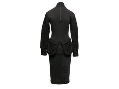 Vintage Black Jean Paul Gaultier Maille Wool-Blend Sweater Dress Size IT 42