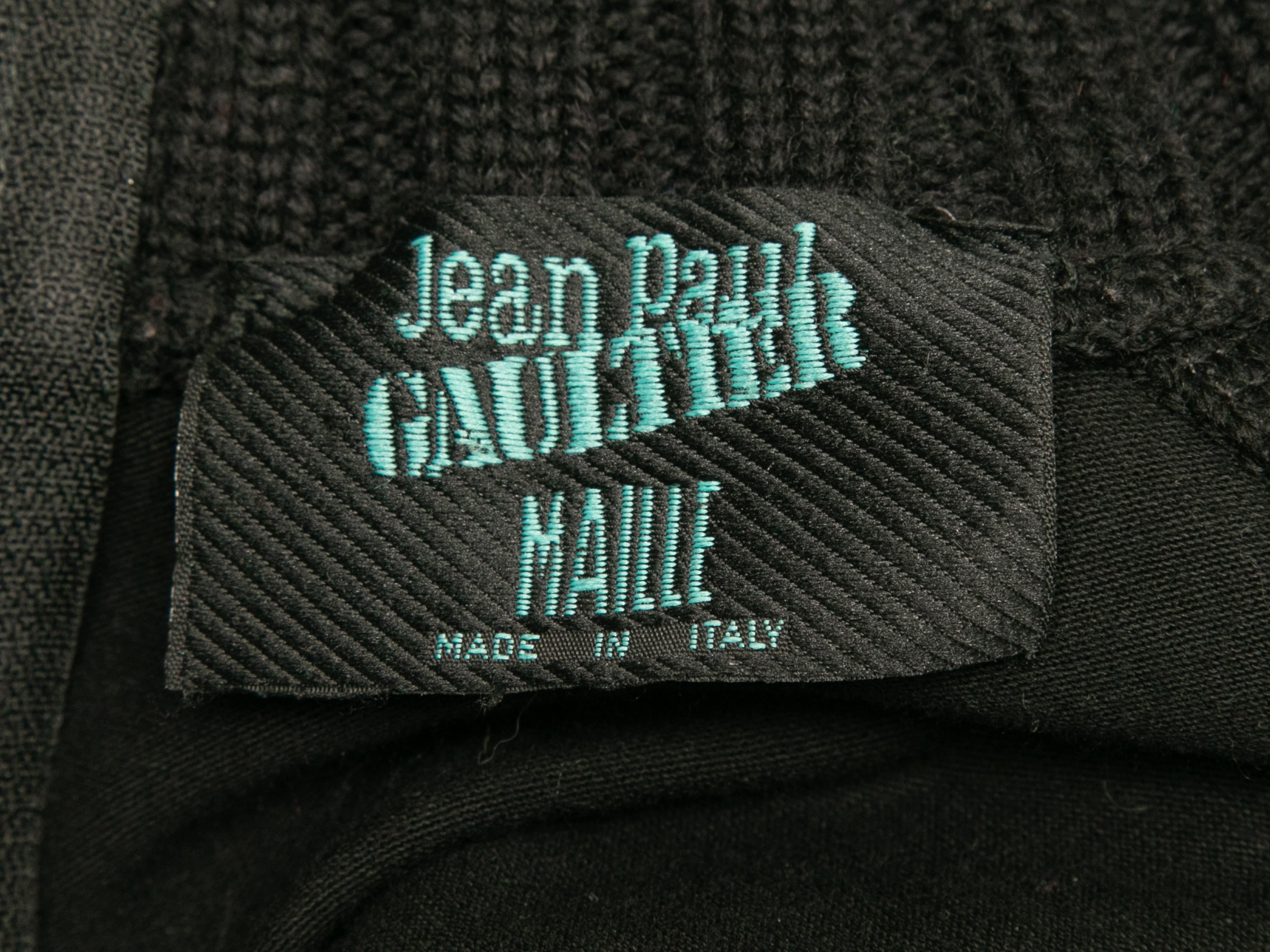 Vestido jersey negro vintage Jean Paul Gaultier Maille con mezcla de lana Talla IT 42 en Bueno estado para la venta en New York, NY