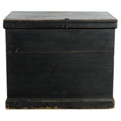 Vintage Black J.W. Initial Trunk From France