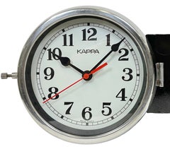 Horloge murale Kappa Maritime noire vintage à double face, années 1980