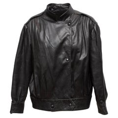 Vintage Black Karl Lagerfeld 90s Leather Jacket