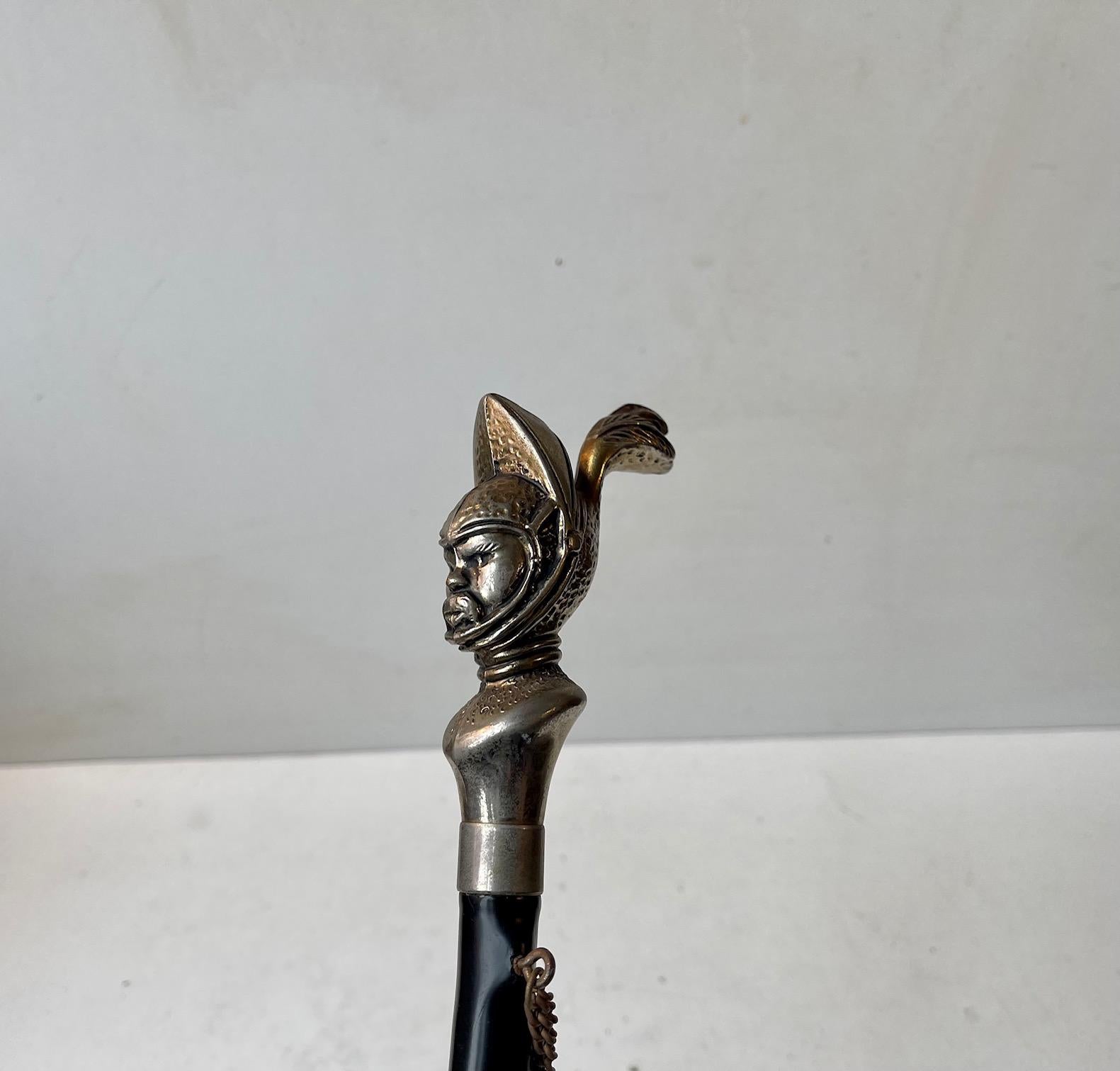 Vintage Black Knight Long Shoe Horn, Germany 1950s For Sale 1