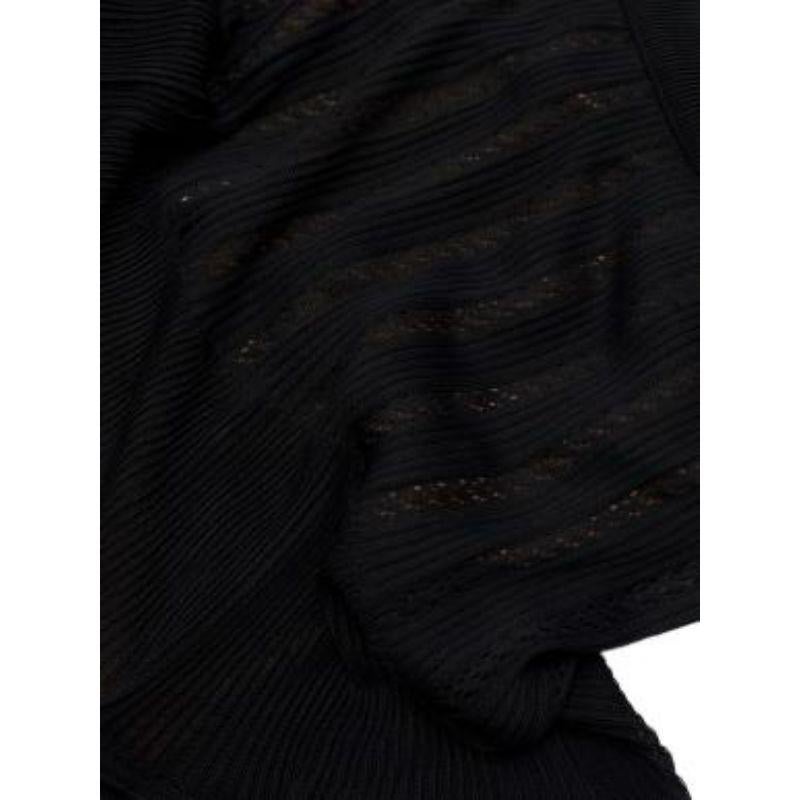 Vintage Black Knit Ruffled Mini Skirt For Sale 3
